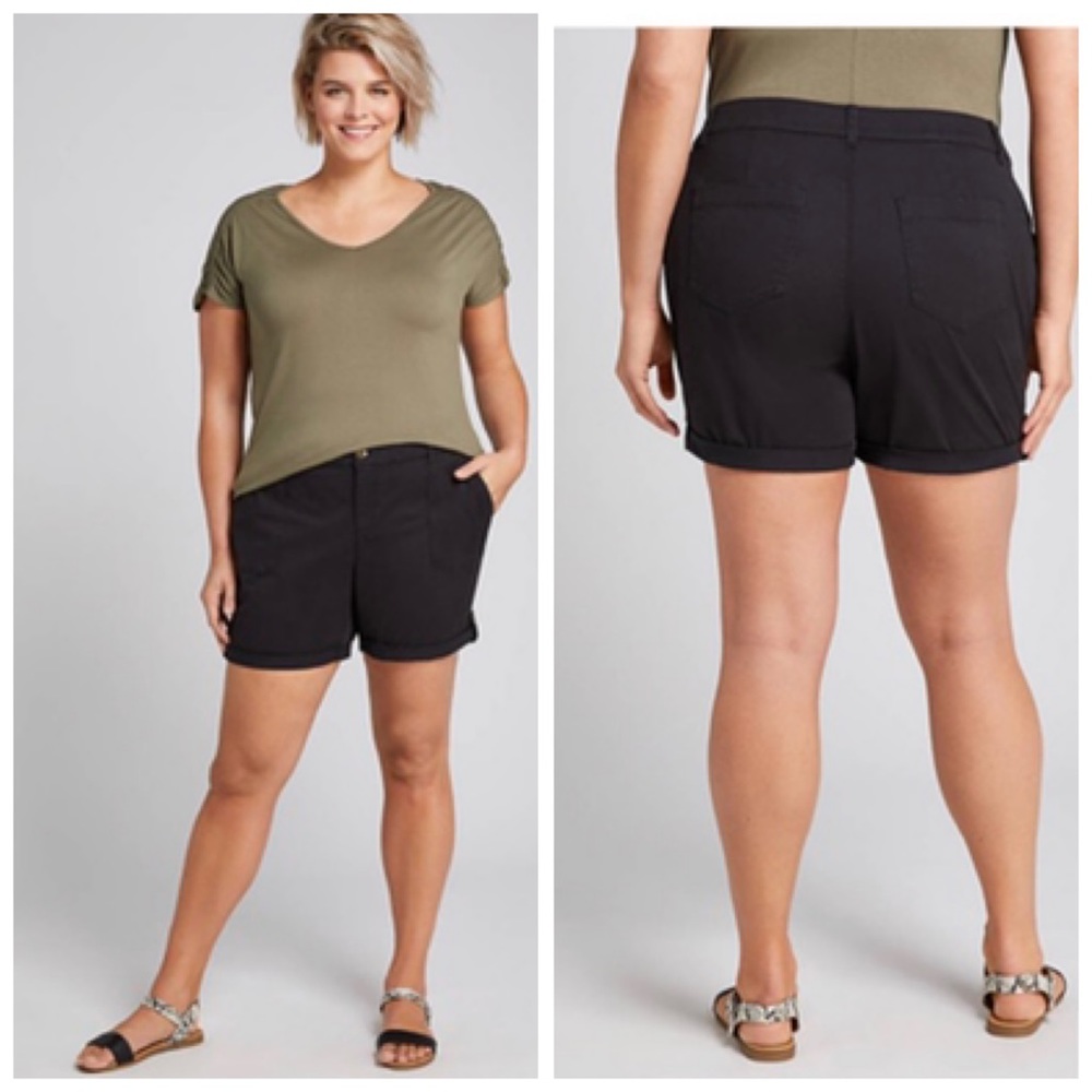 Lane Bryant Utility Girlfriend Chino Shorts sz 20